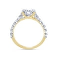 thumbnail image 5 of 2 1/3 Carat Round Cut Lab Created Moissanite Diamond Solitaire Engagement Wedding Ring In 14K Yellow Gold Over Sterling Silver(G-H Color,2.30 Cttw)-5, 5 of 8