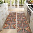 thumbnail image 4 of Kitchen Rugs Sets Of 2,Red Ethnic Geometric Pattern Anti Fatigue Kitchen Mat Rugs Non Slip Washable,Decorative Kitchen Floor Mats for Kitchen,Sink,Laundry,17"X47", 4 of 5