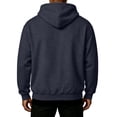 thumbnail image 4 of Domuza Hoodies for Men Drop Shoulder Loose Fit Fleece Sweatshirt, Adjustable Drawstring Hood, Front Kangaroo Pocket, Fall Winter Athletic Streetwear Tops for Gym Workout, 4 of 4