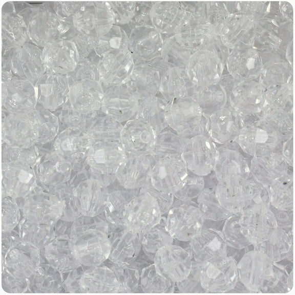 BeadTin Crystal Transparent 8mm Faceted Round Craft Beads (450pcs)