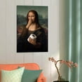 thumbnail image 4 of Funny Mona Lisa Bathroom Painting On Canvas Wall Art Poster Scroll Picture Print Living Room Walls Decor Home Posters 24x36inch(60x90cm), 4 of 6