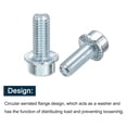 thumbnail image 4 of Uxcell Flanged Hex Socket Head Cap Screws Bolt Blue White M10x25mm 30 pack, 4 of 5