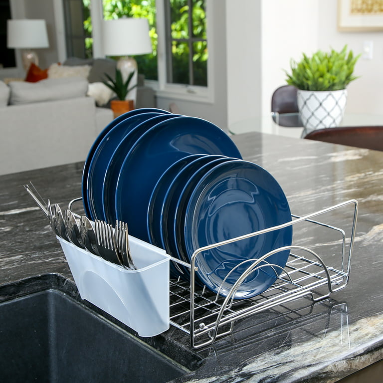 Stainless Steel Kitchen Dish Rack Desktop Plate Cutlery Cup Dish