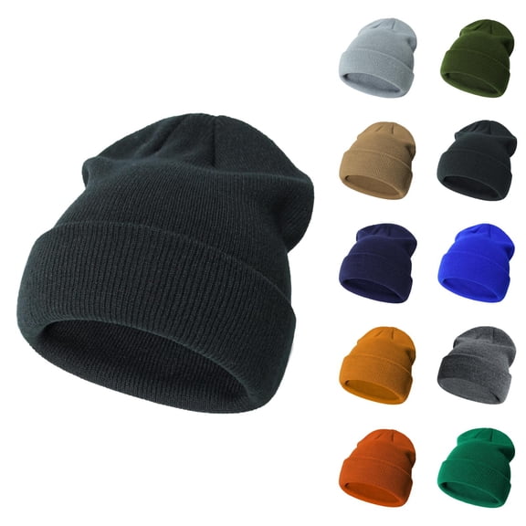 Baby Winter Knit Hat Soft Solid Color Beanie Warm Stretchy Thermal Cap for Boys Girls Age 3 Months to 6 Years Comfortable Elastic Everyday Wear Outdoor Cold Weather Travel Essential Headwear