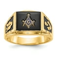 thumbnail image 1 of Bague Masonique pour Hommes en Or Jaune 14K, 1 of 4