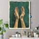 thumbnail image 4 of Qisvanset 12x16 Inch 2D Flat Framed Canvas Art, The Lord's Prayer Bible Verse Sage Green Faith Wall Art Religious Decor Gift, 4 of 5