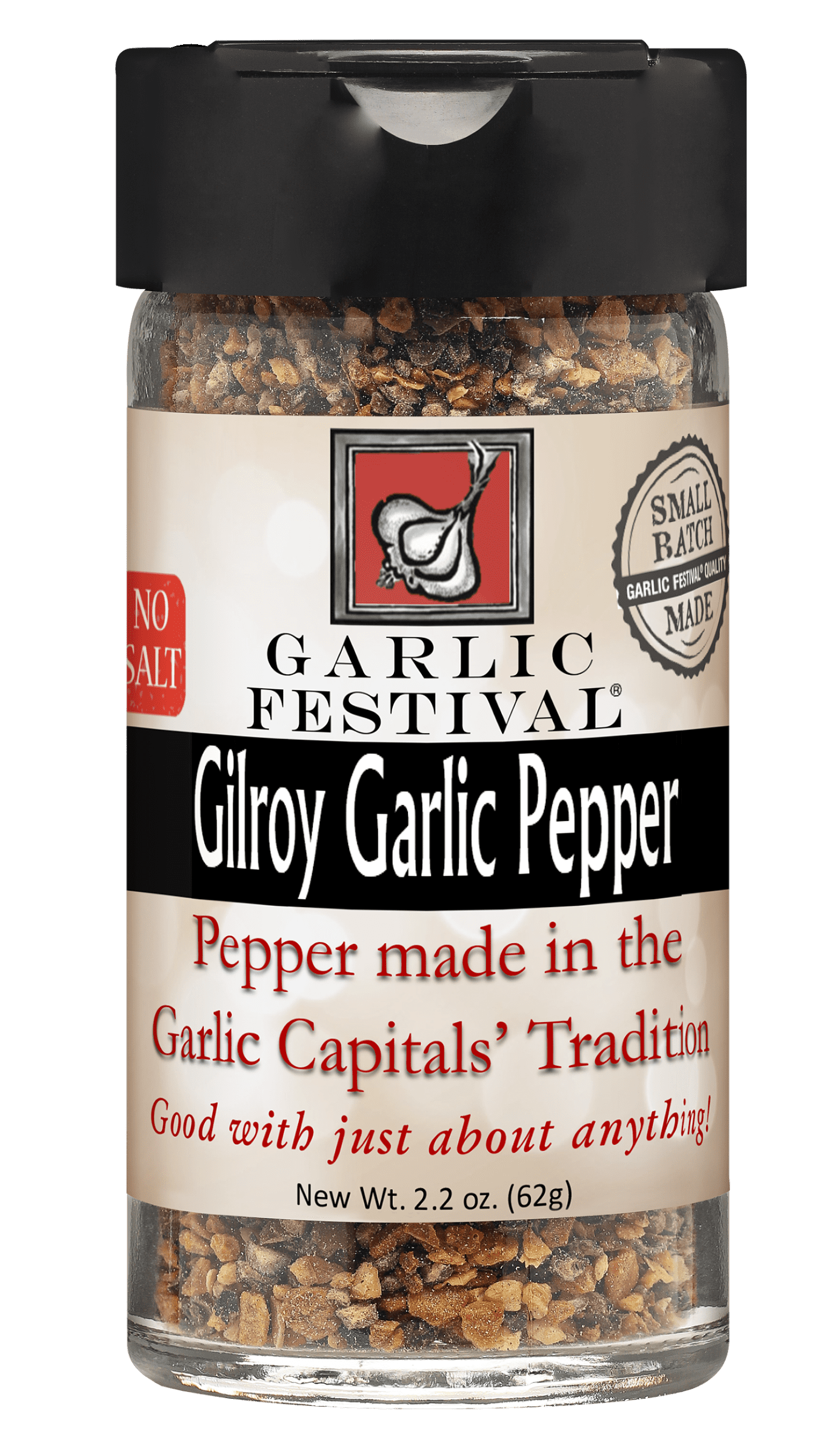 Garlic Festival Black Pepper & Garlic Seasoning Net Wt. 2.2 oz