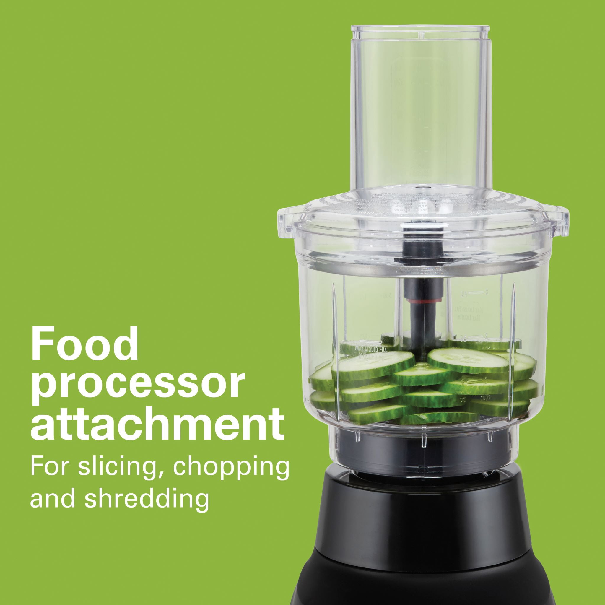 Hamilton Beach MultiBlend Kitchen System, 3-in-1 Blender with Food Processor Attachment, 52 oz. Blending Jar, and 20 oz. Travel Jar, Black, 58176