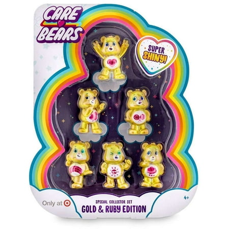 Basic Fun! Collectible Child Care Bears Action Figure, Plastic Gold, 0.59 oz, (6 Pack)