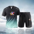 thumbnail image 2 of Nuevos conjuntos de ropa deportiva de moda para hombres 2024, ropa deportiva de verano para hombres, camiseta de manga corta + pantalones cortos, ropa de secado rápido para hombres, 2 of 5
