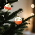 thumbnail image 3 of Vrorvz 2 Pack Christmas Ornaments Glass Balls for Tree Decoration with Glitter Finish Shatterproof Indoor Festive Decor Elegant Holiday Styling 3.1in Orange, 3 of 5