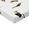 thumbnail image 2 of Ambesonne Hummingbirds Fitted Sheet, Hummingbird Sunflowers, Twin XL Size, Green Yellow Beige, 2 of 3