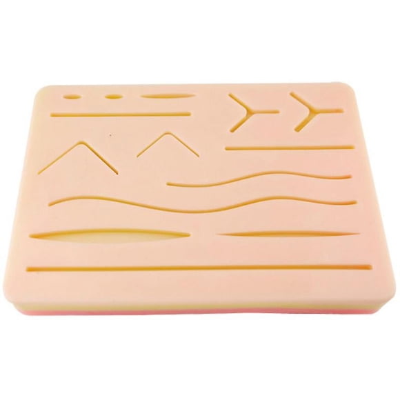 1 almohadilla de sutura de piel de simulación.