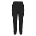 thumbnail image 4 of SDNall Capris for Women Casual Summer Clearance Summer High Waisted Solid Color Capris Matching Slim Fitting Yoga Gym Pants Women'S Capris, 4 of 9