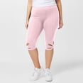 thumbnail image 5 of Drovellove Women's Plus Size Casual Capri Leggings with Elastic Waist - Soft Stretch Pull On Pants for Work, Weekend Errands, or a Night Out, 5 of 6