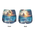 thumbnail image 3 of Balery Ocean View Bedroom Pantalones cortos deportivos para mujer con forro y dos bolsillos, elásticos, para entrenamiento, gimnasio, yoga-Small, 3 of 7