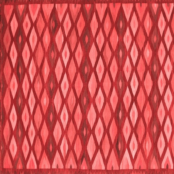 Ahgly Company Indoor Square Oriental Red Traditional Area Rugs, 3' Square