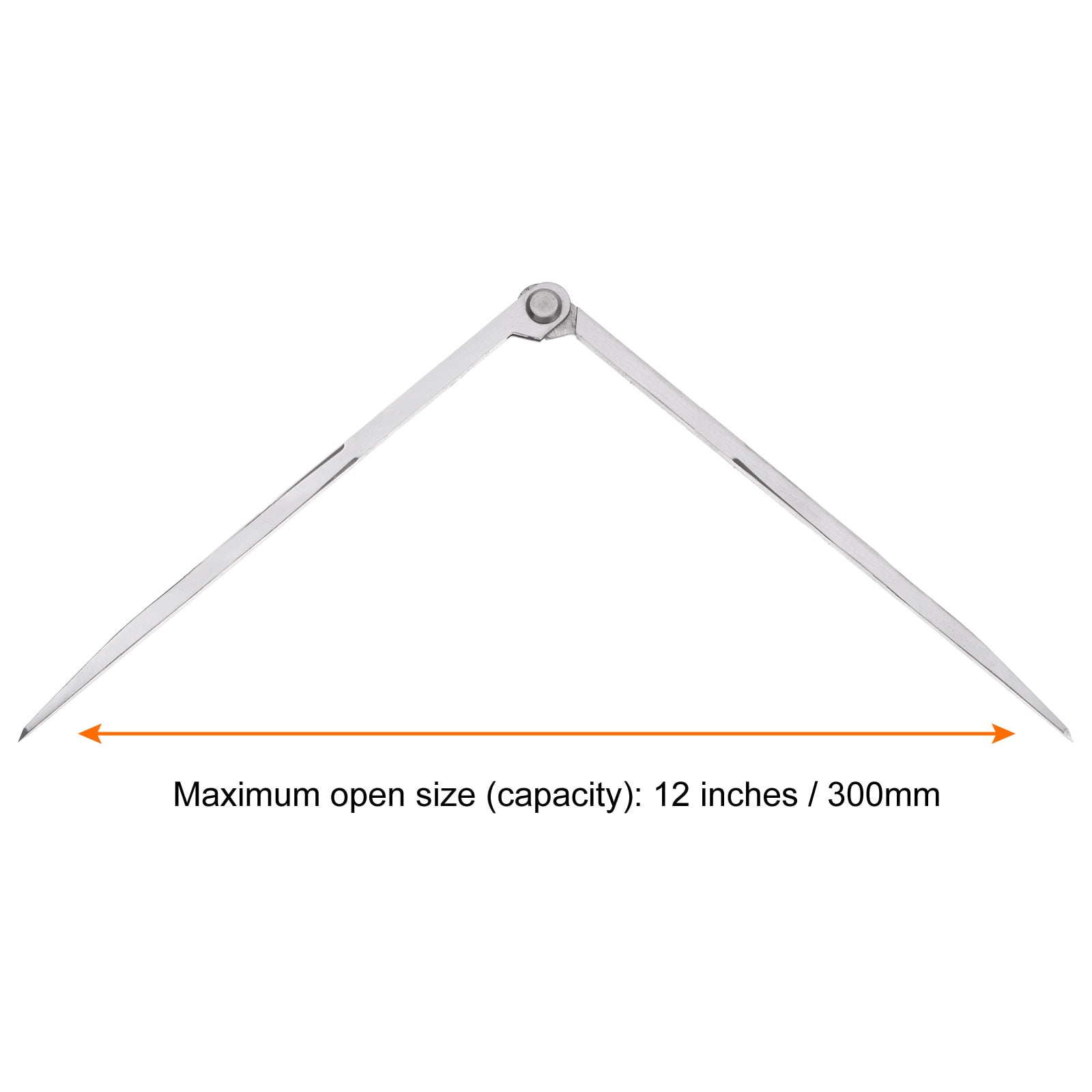 Uxcell Navigation Divider 12 Inch 300mm Adjustable Straight Pattern Divider Compass for Geometry Drawing