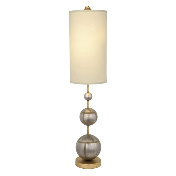 Bowery Hill Steel Silver/Gold Table Lamp Circular 35"