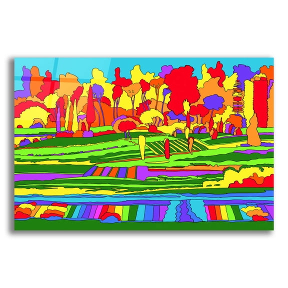 Epic Art 'Fall Landscape' by Howie Green, Acrylic Glass Wall Art, 24"x16"