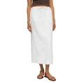 thumbnail image 2 of Women's Summer Maxi Skirt Drawstring Low Waist A Line Casual Skirts, 2 of 5