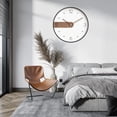 thumbnail image 3 of Reloj de pared decorativo de cuarzo silencioso de 12 pulgadas, digital, de plástico, sin tictac Media tira, 3 of 7