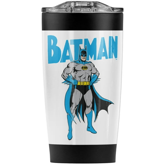 Batman Stance Stainless Steel Tumbler 20 oz Coffee Travel Mug/Cup, Vacuum Insulated & Double Wall with Leakproof Sliding Lid | Great for Hot Drinks and Cold Beverages