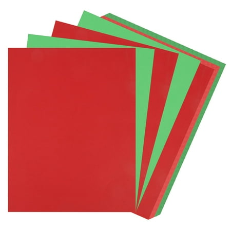 40 Sheets Christmas Cardstock Paper MDA05 - 8.5×11" Red & Green Construction Paper, 65 lb Thick Cardstock Paper for DIY Xmas Cards, Invitations, Scrapbooking, Holiday Crafts & Decorations