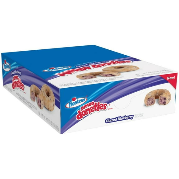 Hostess Glazed Blueberry Jumbo Donuts, 4 Ounce -- 36 per case.