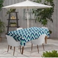 thumbnail image 2 of Vargottam Indoor/OutdoorTablecloth58x58 Inch SquareTablecloth with Umbrella Hole and Zip- Waterproof PatioTableCloths- TableCovers for Backyard RectangularTable- Royal Blue, 2 of 5