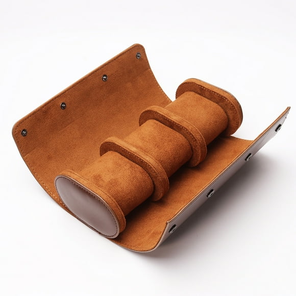 Travel Watch Case, Men's Watch Box, 3 Slots Leather Watch Case