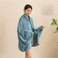 thumbnail image 2 of Yokan Lambswool Napping Shawl Blanket, Wearable Flannel Throw Blanket for Bed & Couch, Cozy Polyester & Spandex Wrap, Soft Quilted Blanket for Cold Weather & Winter Comfort, 2 of 2