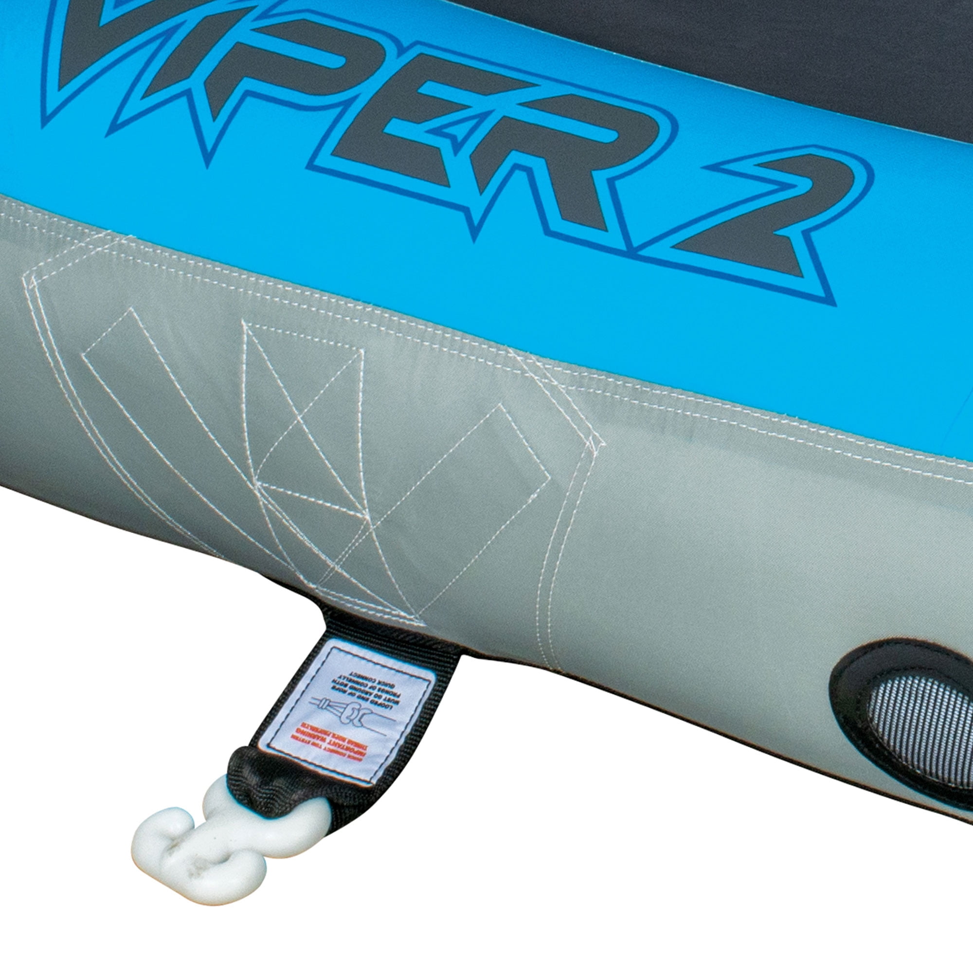 Connelly Viper 2 Person Inflatable Ride On Inner Tube w/ 2-Way Towing, Blue