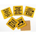 thumbnail image 2 of Inkdotpot Set of 6 Drink Coasters Easy Clean 4-inch SquareCoastersCork Base-Reusable- Quotes, 2 of 8