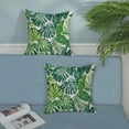 thumbnail image 4 of Summer Pillow Covers 20x20 Pack of 2 Modern Artistic Watercolor Green Palm Leaf Throw Pillow Covers Outdoor Decoration,Tropical Leaf Plant Decor Pillowcase Linen Cushion Case for Couch Sofa, 4 of 6