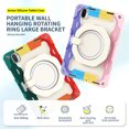thumbnail image 4 of Hand Stand Tablet Protective Cover For Xiaomi Mi Pad 6 5 Pro 11 Inch Redmi Pad SE 10.61 10.6 Inch Shockproof Armor PC Case Rainbow blue Redmi Pad SE 11 inch, 4 of 6