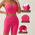 thumbnail image 3 of Diufon Two Piece Workout Sets for Women Spaghetti Straps Sports Bras and High Waist Matching Shorts Gym Yoga Outfits, 3 of 8