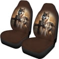 thumbnail image 5 of Pzuqiu Wolf Car Seat Cover Breathable Interior Decor Front and Back Seat Cushion, Softy Lightweight Compatible with Truck Trucks most Cars, 5 of 10
