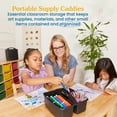 thumbnail image 3 of ECR4Kids 3-Compartment Small Plastic Caddy, Multipurpose Organization, Black, 6-Pack, 3 of 9