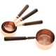 thumbnail image 5 of Goeielewe Juego De 4 Tazas Medidoras De Acero Inoxidable Juego De Tazas Medidoras Anidadas Chapadas En Cobre Con Mango De Madera De Nogal Para Ingredientes Secos Y Líquidos (Juego De Tazas: 1/4 1/3 1/, 5 of 5