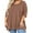 B2-Cocoa brown, variant on Plus Size Shirt for Women 3/4 Sleeve Clothes Cocoa brown 3X Blouse Swing Top Crewneck Maternity Loose Clothing for Leggings