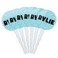 thumbnail image 1 of Rylie Cupcake Picks Toppers - Set of 6 - Blue Speckles, 1 of 1