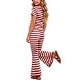 thumbnail image 4 of Amidoa Girls 2 Piece Outfits Summer Clothes T Shirt Cute Short Sleeves Casual Pants Kids Clothing Sets Red Size 5T, 4 of 7