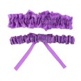 thumbnail image 4 of 2 Unids Wedding Bride Keepsake Ligueros Púrpura Bowknot Perla Nupcial Crystal Garter Belt Toss Set 1 Para Mantener 1 Para arrojar Yotijar Liga de satén de la boda, 4 of 8
