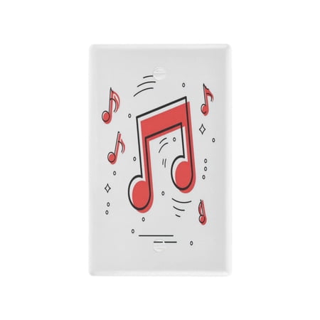 IAUYY Retardant PC Material Unused Outlet Cover Switch Plate Covers Easy DIY Installation with Screws Light Switch Cover Plate Fun Music