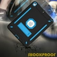 thumbnail image 6 of iPad Air 2 Case with Soft Screen Protector, Dteck Heavy Duty Shockproof Three Layer Plastic and Silicone Protective Cover with Kickstand For Apple iPad Air 2 (A1566/A1567), Black/Blue, 6 of 6