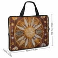 thumbnail image 2 of AWERP Decorative Colorful Bohemian Pattern Snowflake White Yellow Brown Grey Leaves Laptop Sleeve Carrying Bag 17inch, 2 of 5