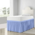 thumbnail image 2 of College Dorm Bedskirt - Ruffled Dorm Bedskirt for Dorm Bed - Twin XL Size - 100% Microfiber - 30" Drop - Twin XL - Light Blue Solid., 2 of 8