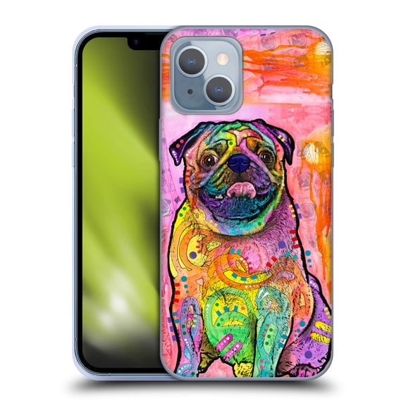 Head Case Designs Officially Licensed Dean Russo Dogs 3 Pug Soft Gel Case Compatible with Apple iPhone 14