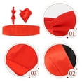 thumbnail image 3 of 3 piezas de pajarita de satén para hombre (rojo), 3 of 8